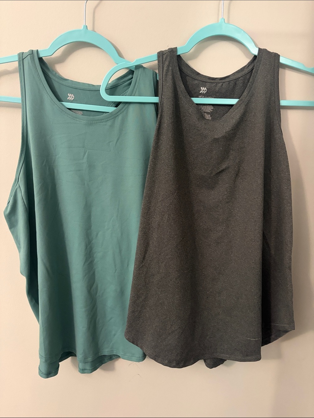 all in motion Women's Tank Tops in Teal and Charcoal